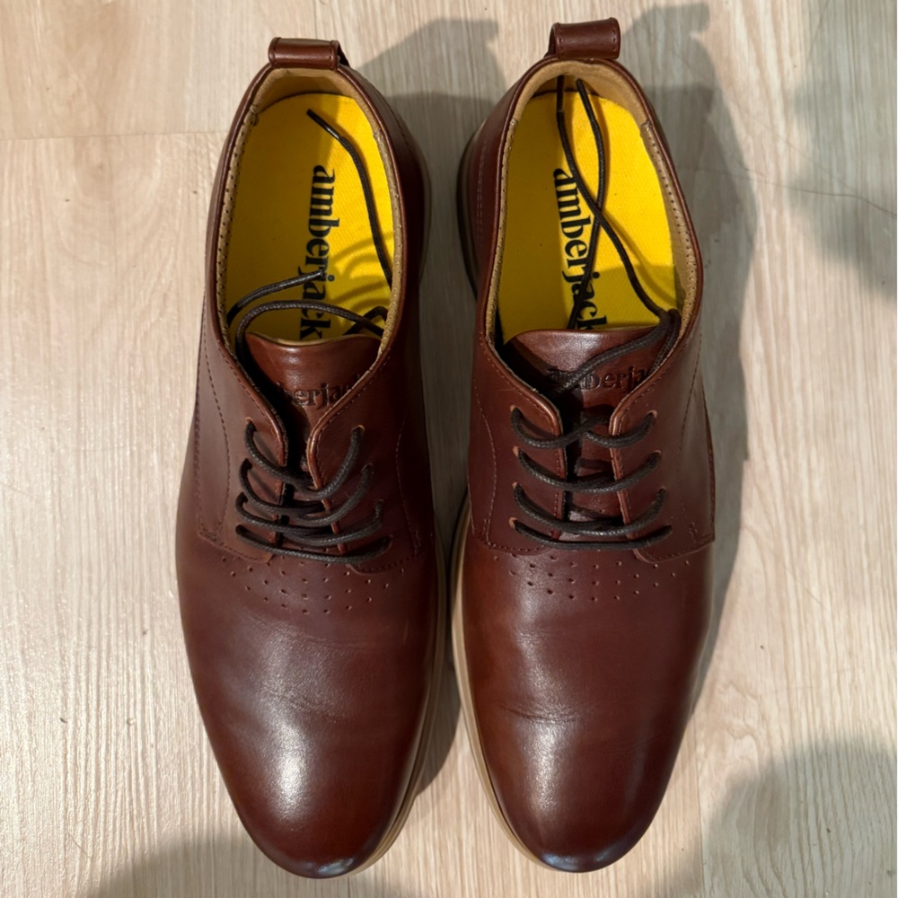 Amberjack Men's Elegant Brown Leather Derbys